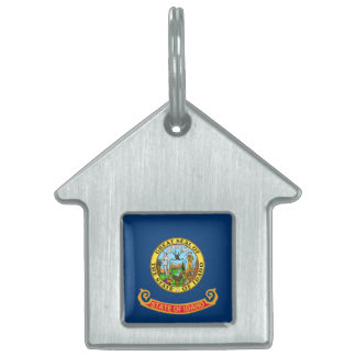Placa Para Mascotas Bandera de Idaho: el Estado de la Gema, Montaña Oe
