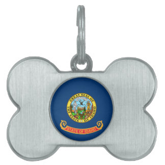 Placa Para Mascotas Bandera de Idaho: el Estado de la Gema, Montaña Oe