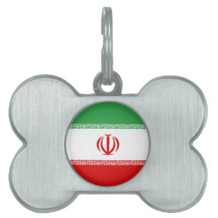 Placa Para Mascotas Bandera de Irán
