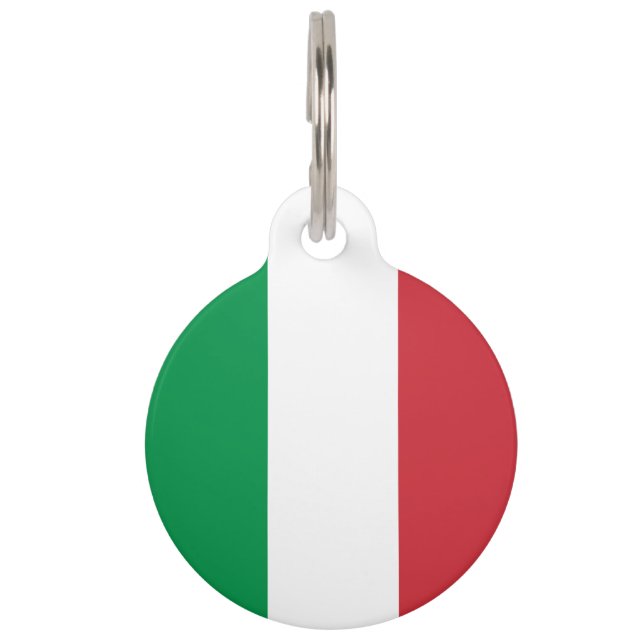 Placa Para Mascotas Bandera de Italia (Anverso)