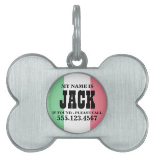 Placa Para Mascotas Bandera de Italia