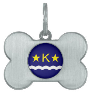 Placa Para Mascotas Bandera de Kinshasa, etiqueta de identificación de