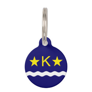 Placa Para Mascotas Bandera de Kinshasa, etiqueta de identificación de