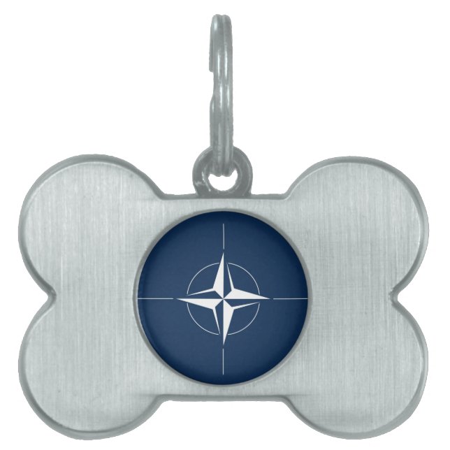 Placa Para Mascotas Bandera de la OTAN (Frente)