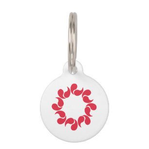 Placa Para Mascotas Bandera de la prefectura de Saitama, Japón