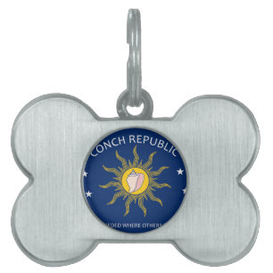 Placa Para Mascotas Bandera de la república de la concha