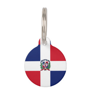 Placa Para Mascotas Bandera de la República Dominicana