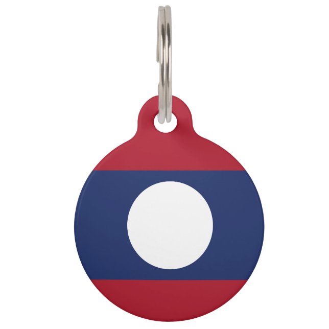 Placa Para Mascotas bandera de Laos (Anverso)