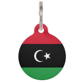 Placa Para Mascotas Bandera de Libia