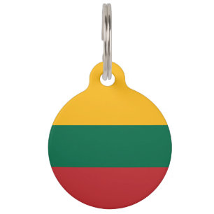 Placa Para Mascotas Bandera de Lituania