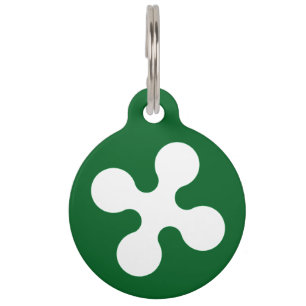 Placa Para Mascotas bandera de Lombardia (Región de Italia)
