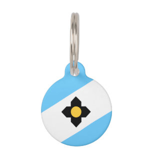 Placa Para Mascotas Bandera de Madison, etiqueta de identificación de
