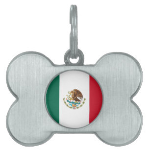 Placa Para Mascotas Bandera de México