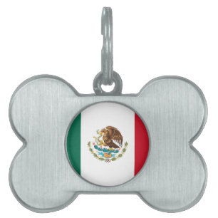 Placa Para Mascotas Bandera de México - Bandera de México