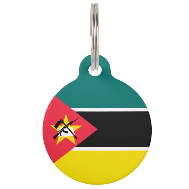 Placa Para Mascotas Bandera de Mozambique (Anverso)