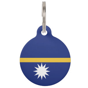 Placa Para Mascotas Bandera de Nauru
