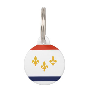 Placa Para Mascotas Bandera de New Orleans, Luisiana