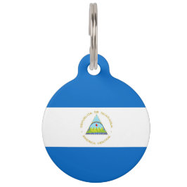 Placa Para Mascotas Bandera de Nicaragua