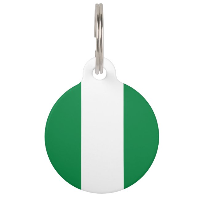 Placa Para Mascotas Bandera de Nigeria (Anverso)