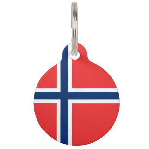 Placa Para Mascotas Bandera de Noruega