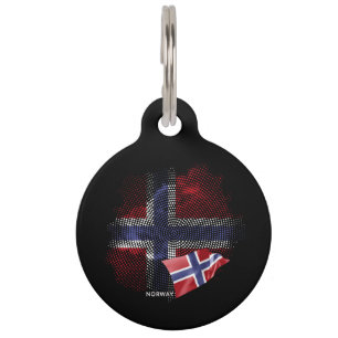 Placa Para Mascotas bandera de Noruega