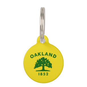 Placa Para Mascotas Bandera de Oakland, California