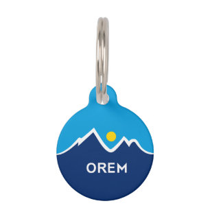 Placa Para Mascotas Bandera de Orem, Utah