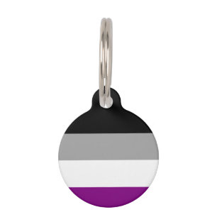 Placa Para Mascotas Bandera de Orgullo Asexual