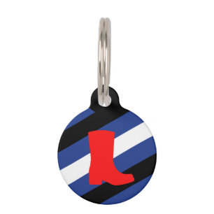 Placa Para Mascotas Bandera de Orgullo de Bota
