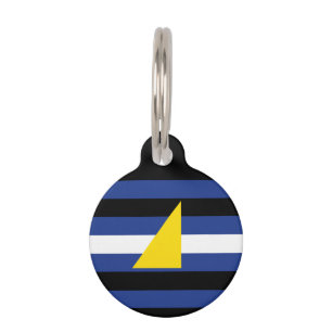 Placa Para Mascotas Bandera de Orgullo de Deportes Acuáticos