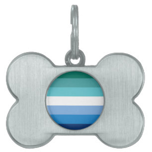 Placa Para Mascotas Bandera de Orgullo Gay Masculino