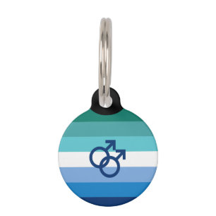 Placa Para Mascotas Bandera de orgullo gay masculino MLM