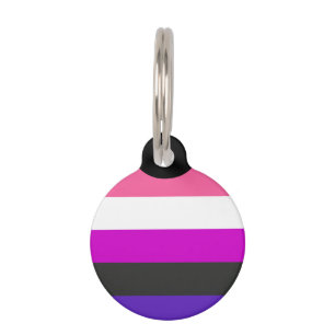 Placa Para Mascotas Bandera de orgullo genderfluid