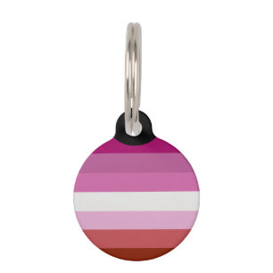 Placa Para Mascotas Bandera de Orgullo Lésbico (Origen)