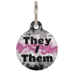 Placa Para Mascotas Bandera de orgullo Librafemenino Boho personalizab