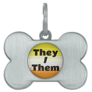 Placa Para Mascotas Bandera de orgullo Maverique personalizable Boho