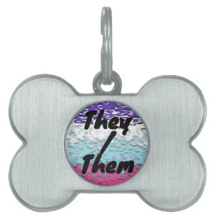 Placa Para Mascotas Bandera de orgullo multissexual funky trippy ondul