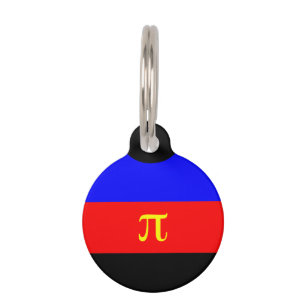 Placa Para Mascotas Bandera de Orgullo Poliamoroso