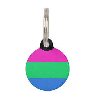 Placa Para Mascotas Bandera de orgullo polissexual