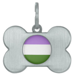 Placa Para Mascotas Bandera de Orgullo Queer