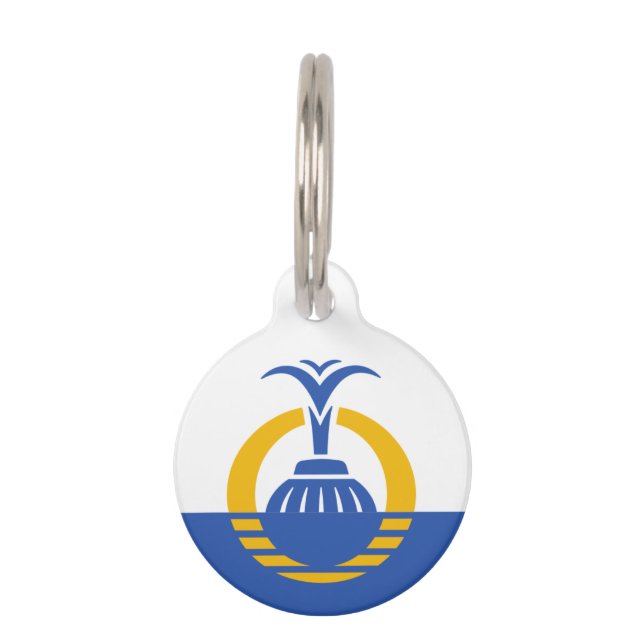 Placa Para Mascotas Bandera de Orlando, Florida (Anverso)