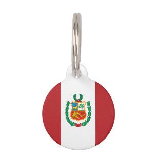 Placa Para Mascotas Bandera de Perú