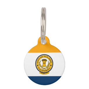 Placa Para Mascotas Bandera de San José, California