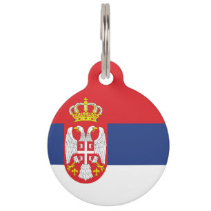Placa Para Mascotas Bandera de Serbia