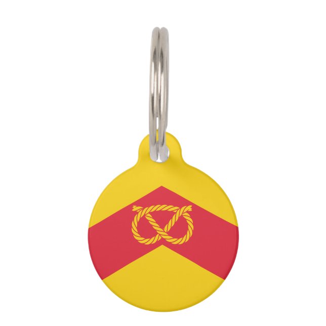 Placa Para Mascotas Bandera de Staffordshire (Reverso)