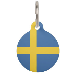 Placa Para Mascotas Bandera de Suecia