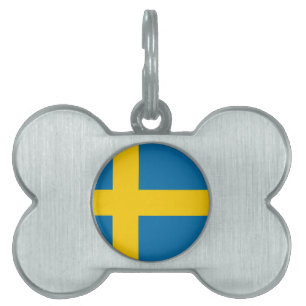 Placa Para Mascotas Bandera de Suecia
