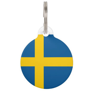 Placa Para Mascotas Bandera de Suecia