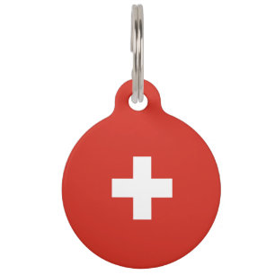 Placa Para Mascotas Bandera de Suiza