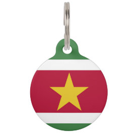 Placa Para Mascotas Bandera de Surinam